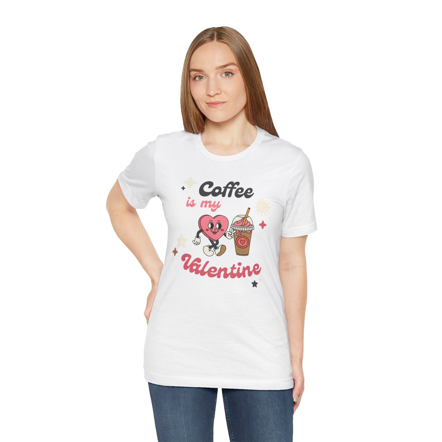Coffee Lover themed Coffee is my Valentine Unisex Tee