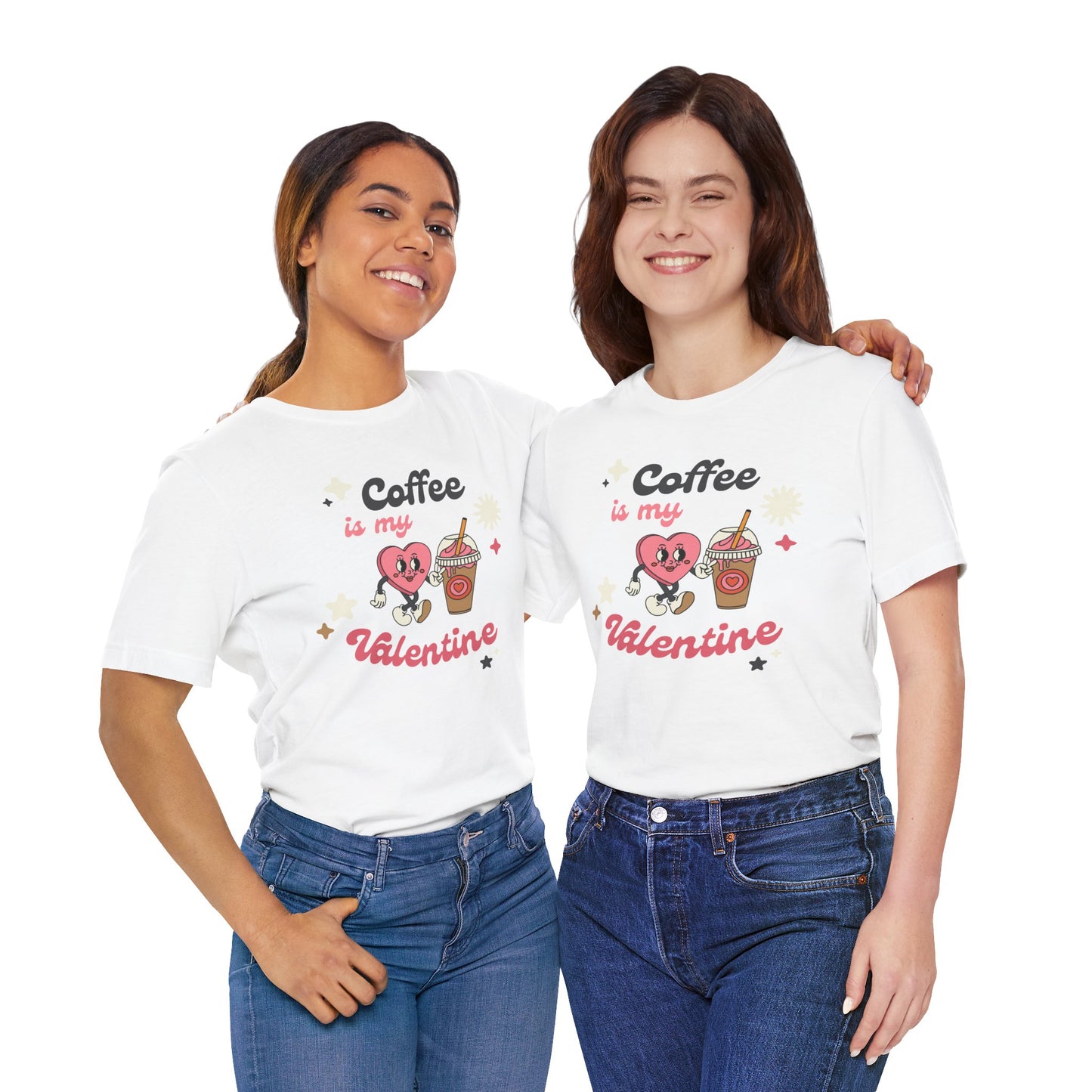 Coffee Lover themed Coffee is my Valentine Unisex Tee