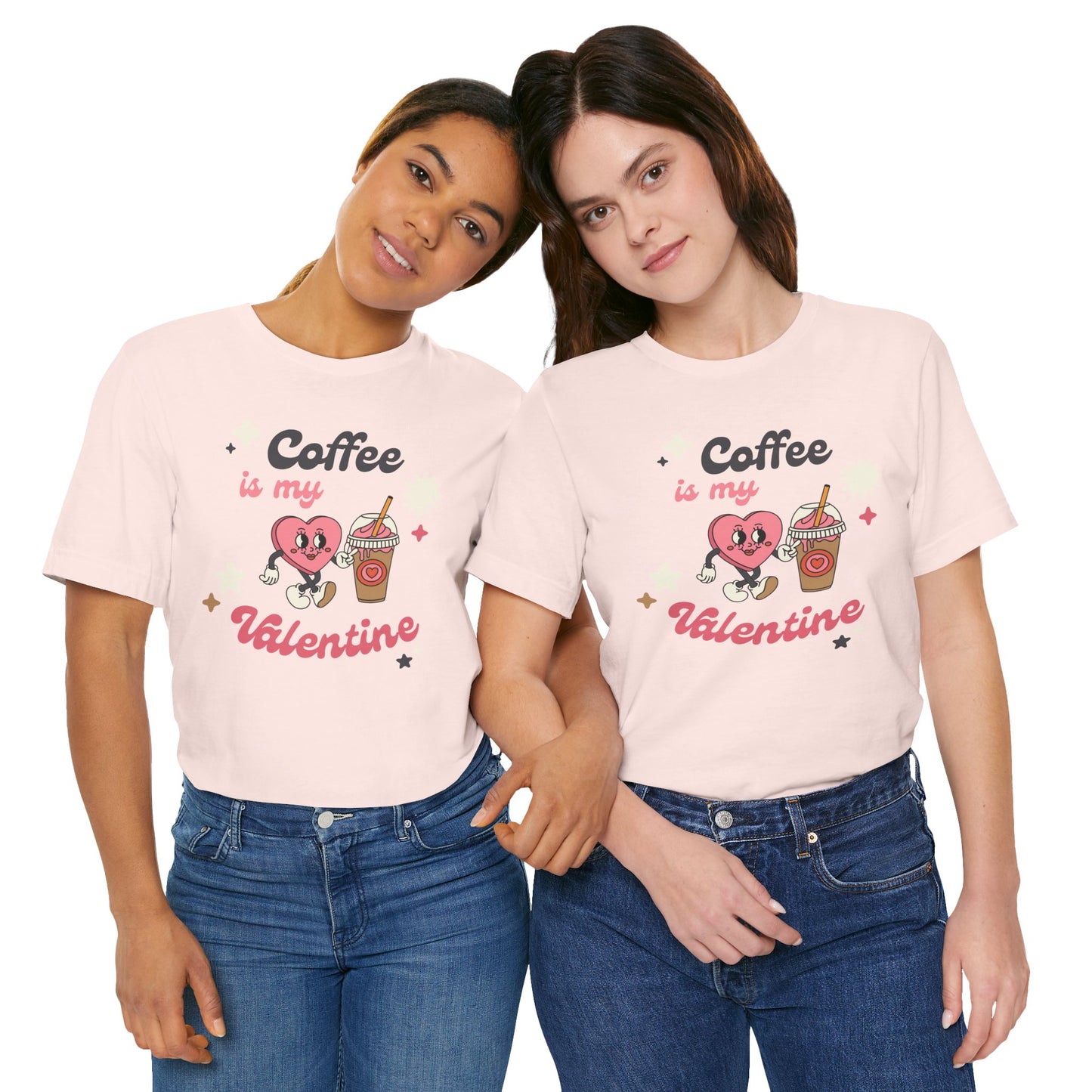 Coffee Lover themed Coffee is my Valentine Unisex Tee