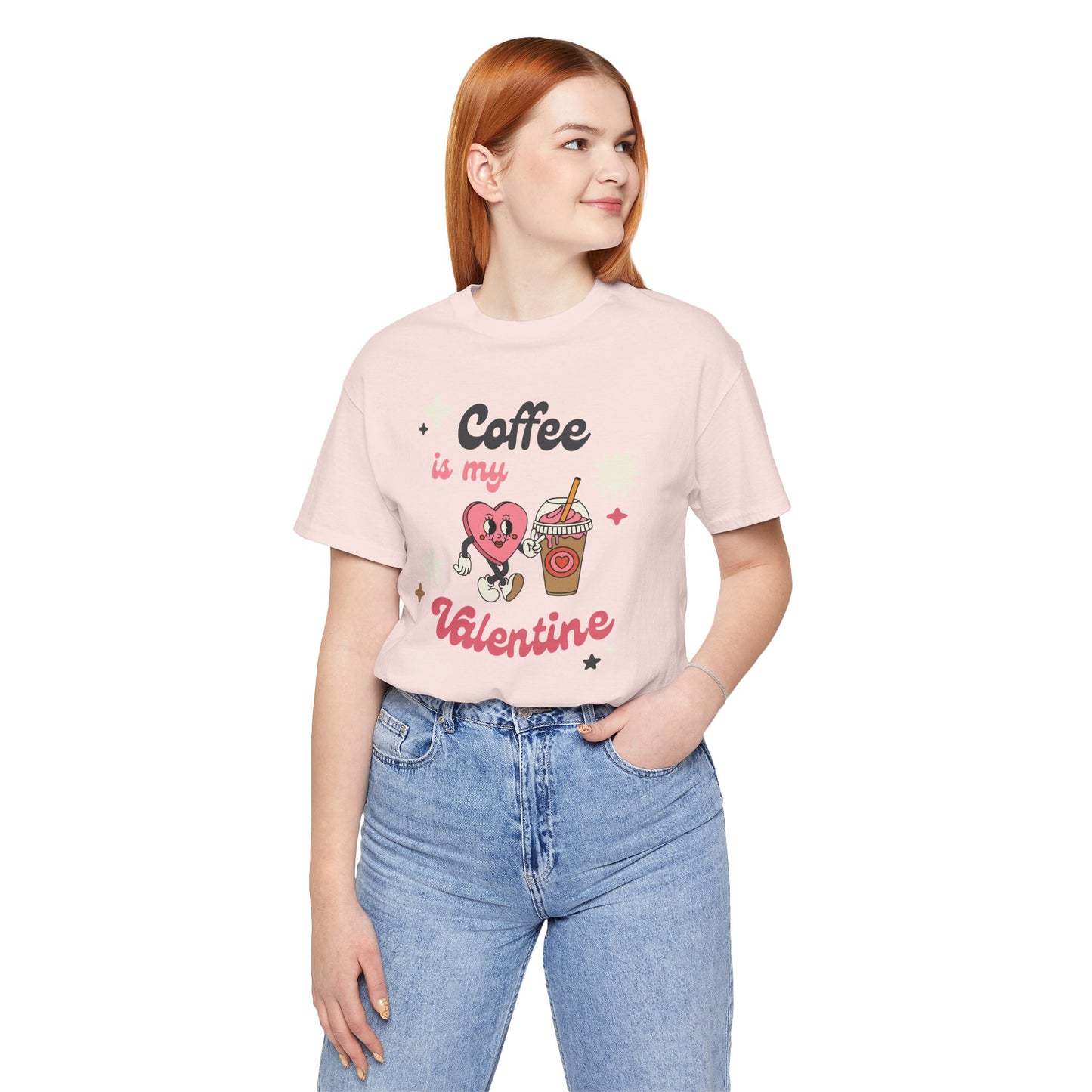 Coffee Lover themed Coffee is my Valentine Unisex Tee