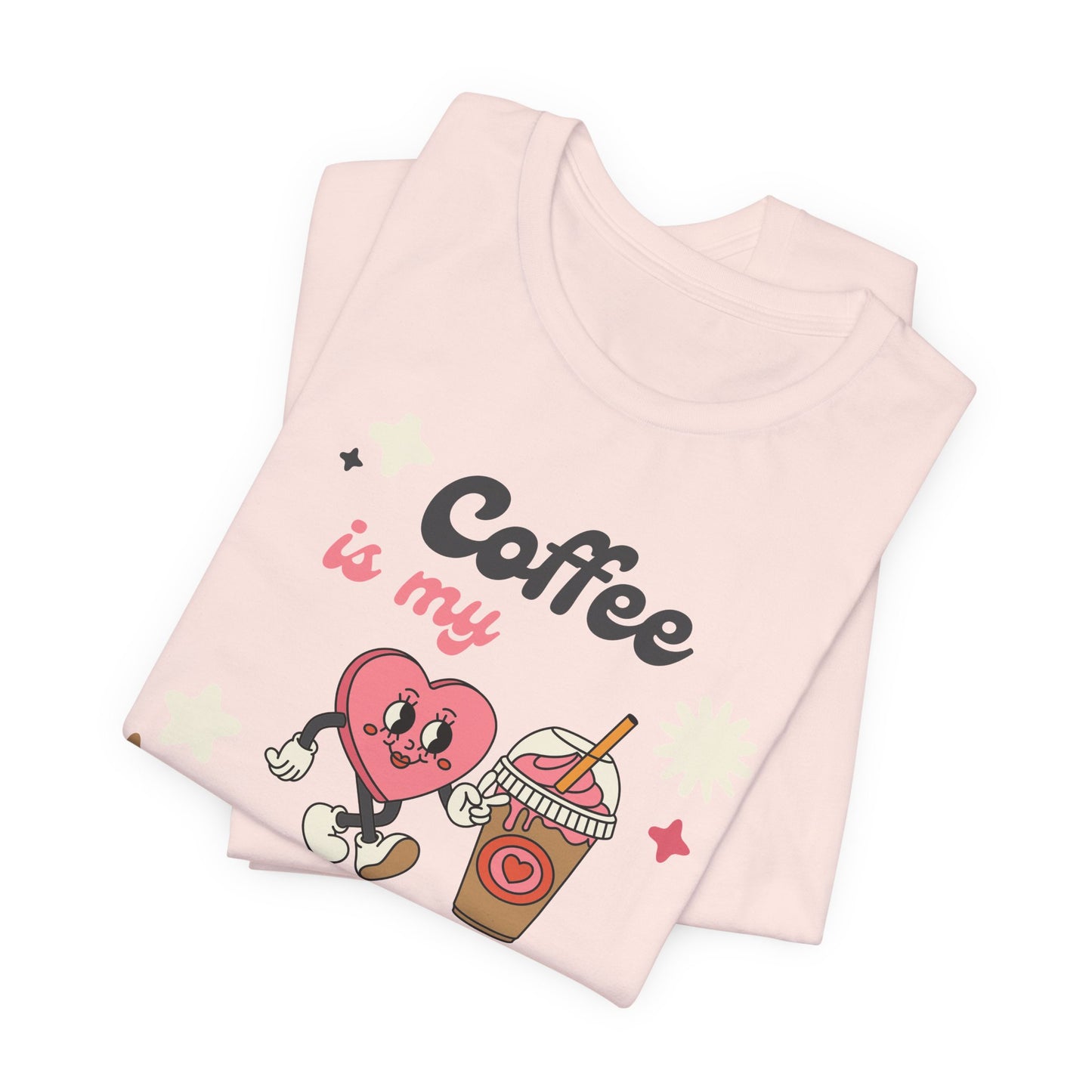 Coffee Lover themed Coffee is my Valentine Unisex Tee