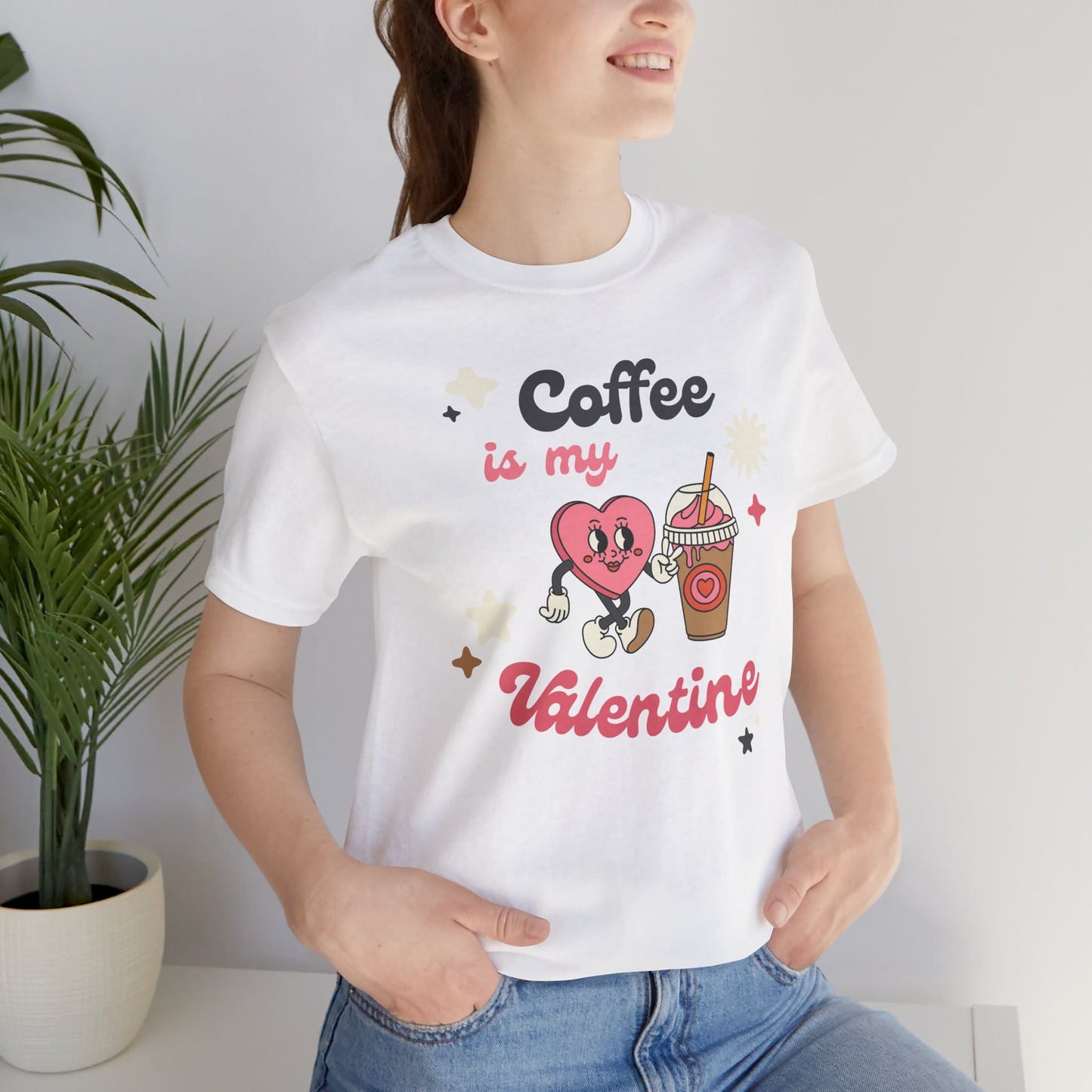 Coffee Lover themed Coffee is my Valentine Unisex Tee