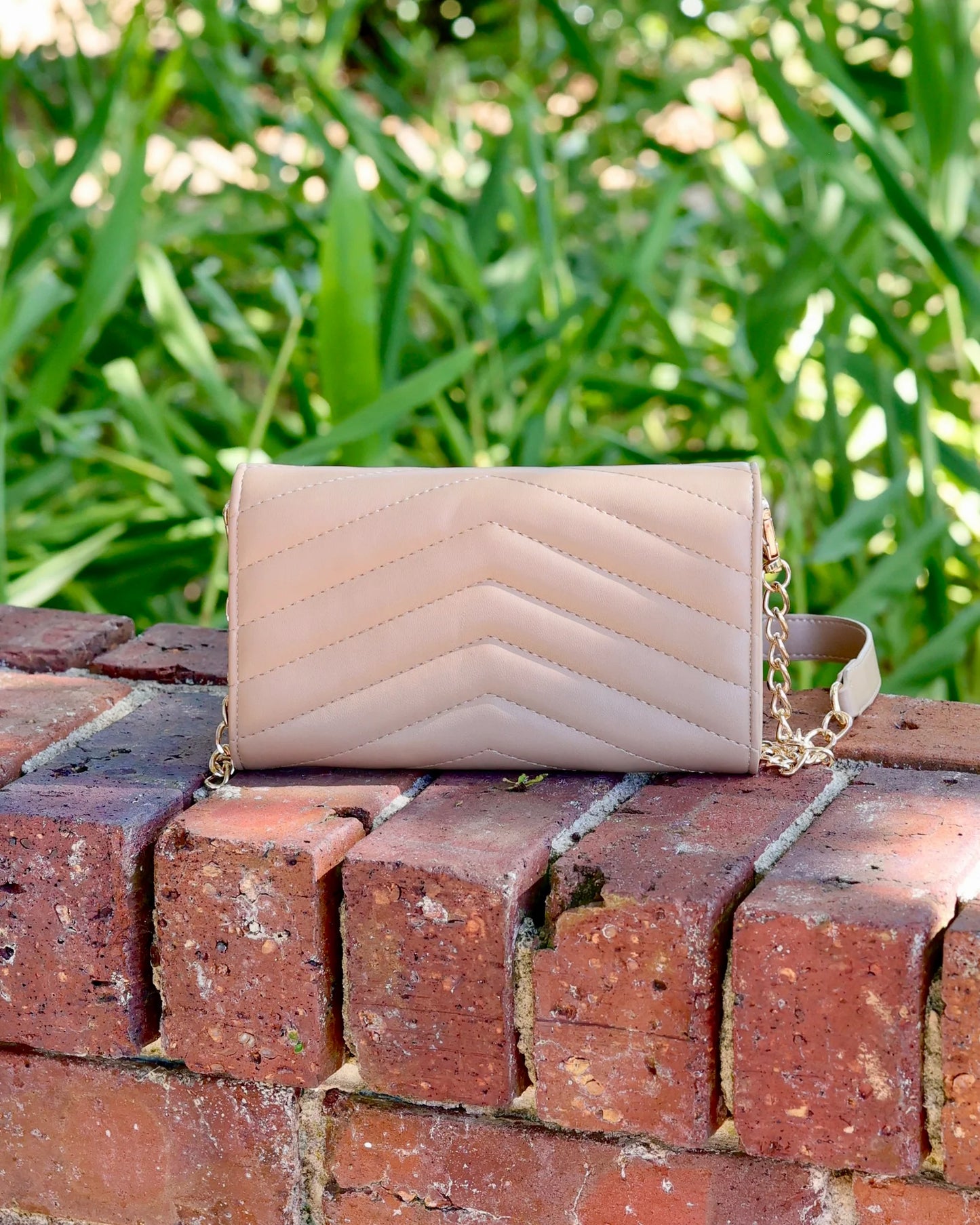 Latte Crossbody Wallet - Women's Vegan Leather Phone Purse