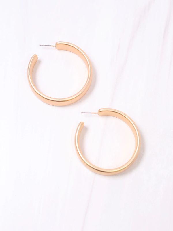 Hoop Earring MATTE GOLD