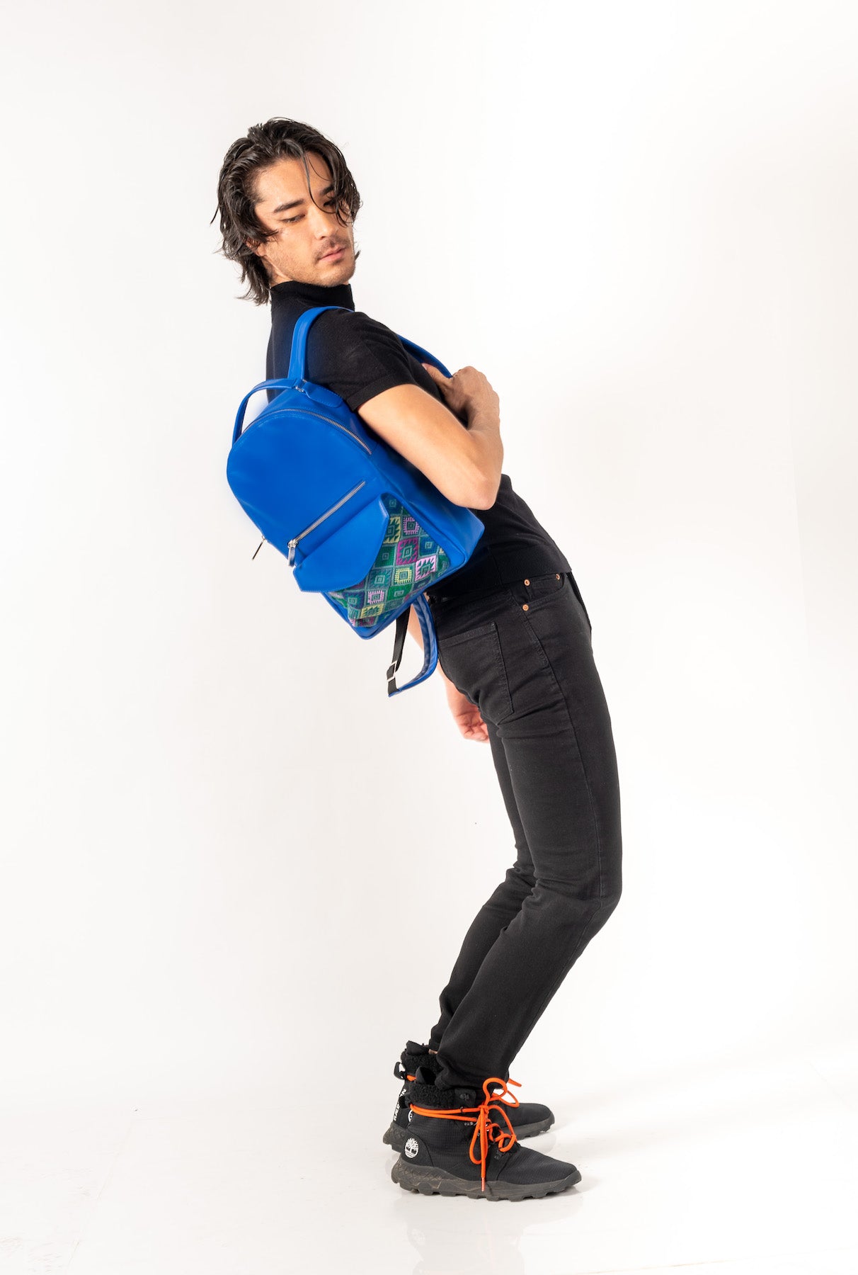 Blue C’ANALETIC Leather Back pack