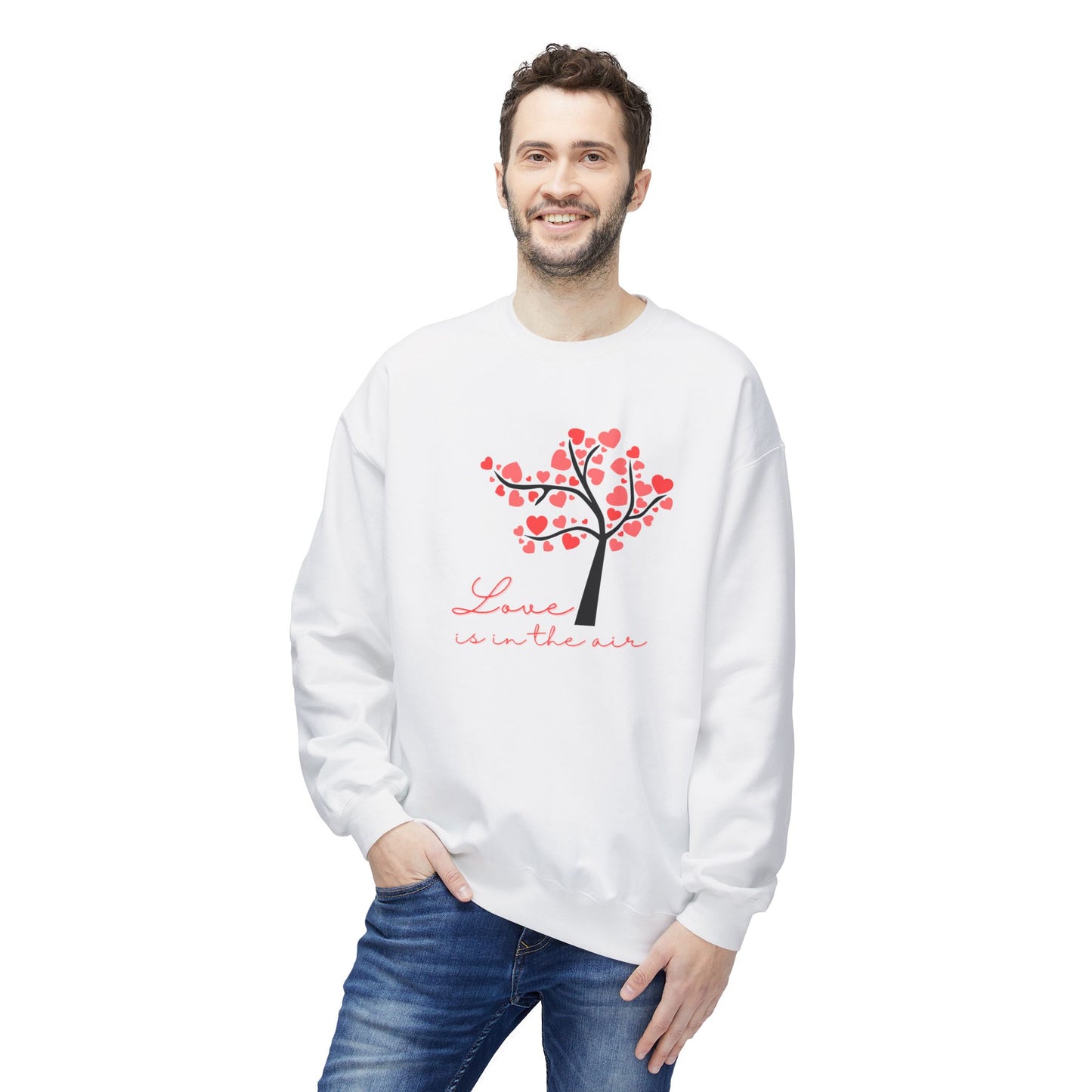 Love is in the Air Unisex Fleece Crewneck Sweatshirt