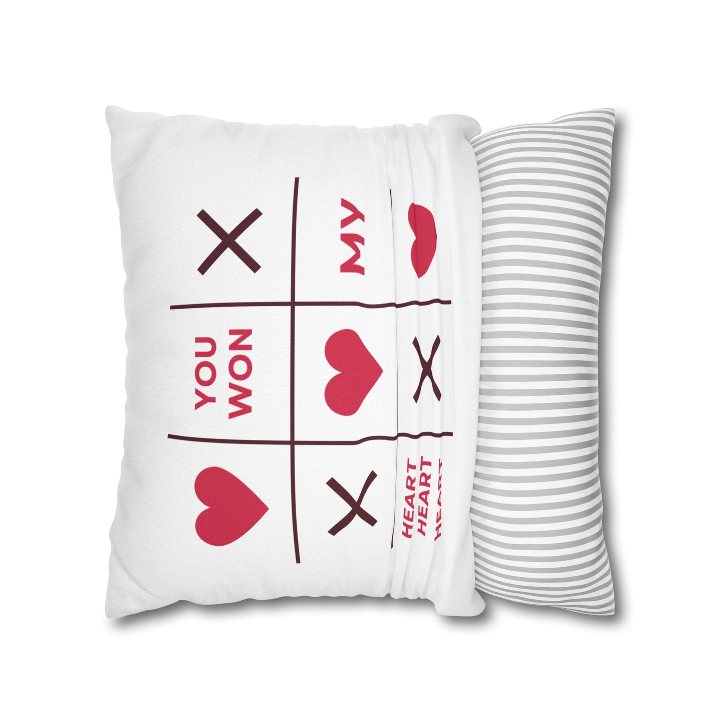 You Won My Heart Decorative Pillowcase - Square Throw Pillow Cover