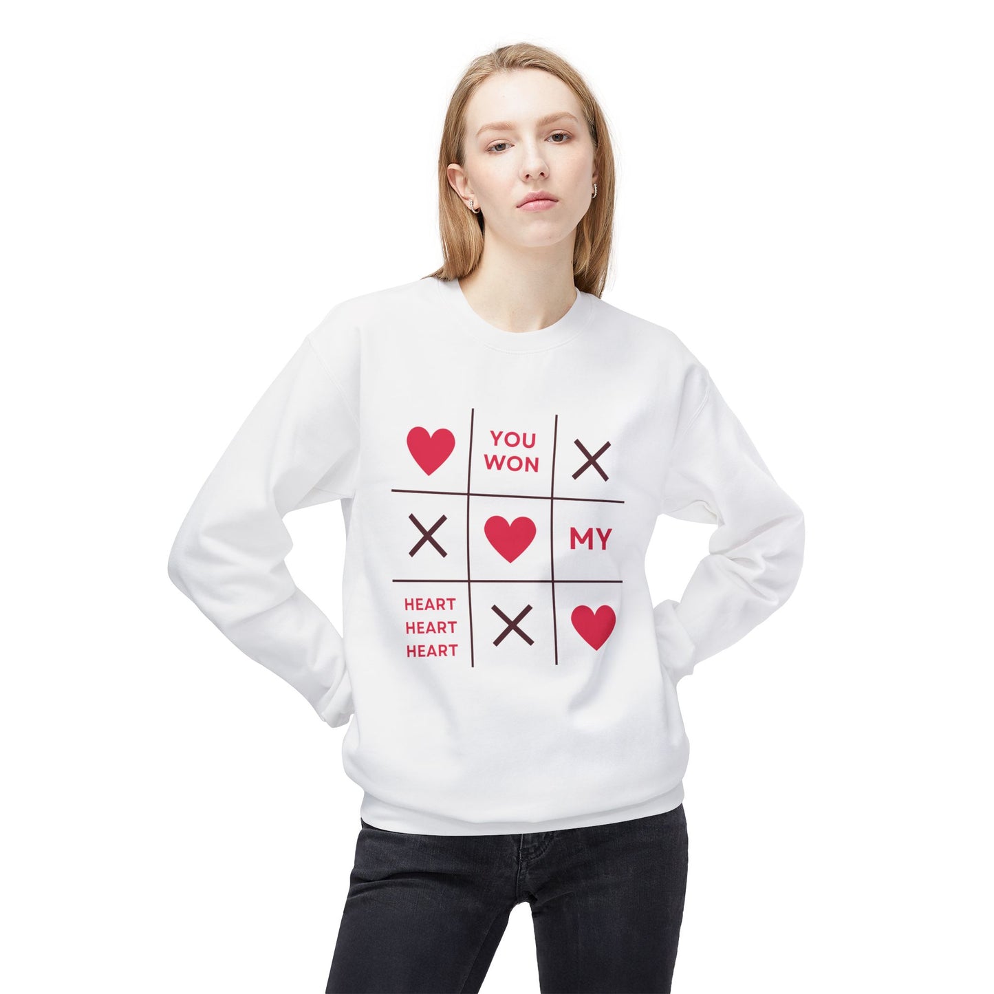 You Won My Heart Unisex Fleece Crewneck Sweatshirt
