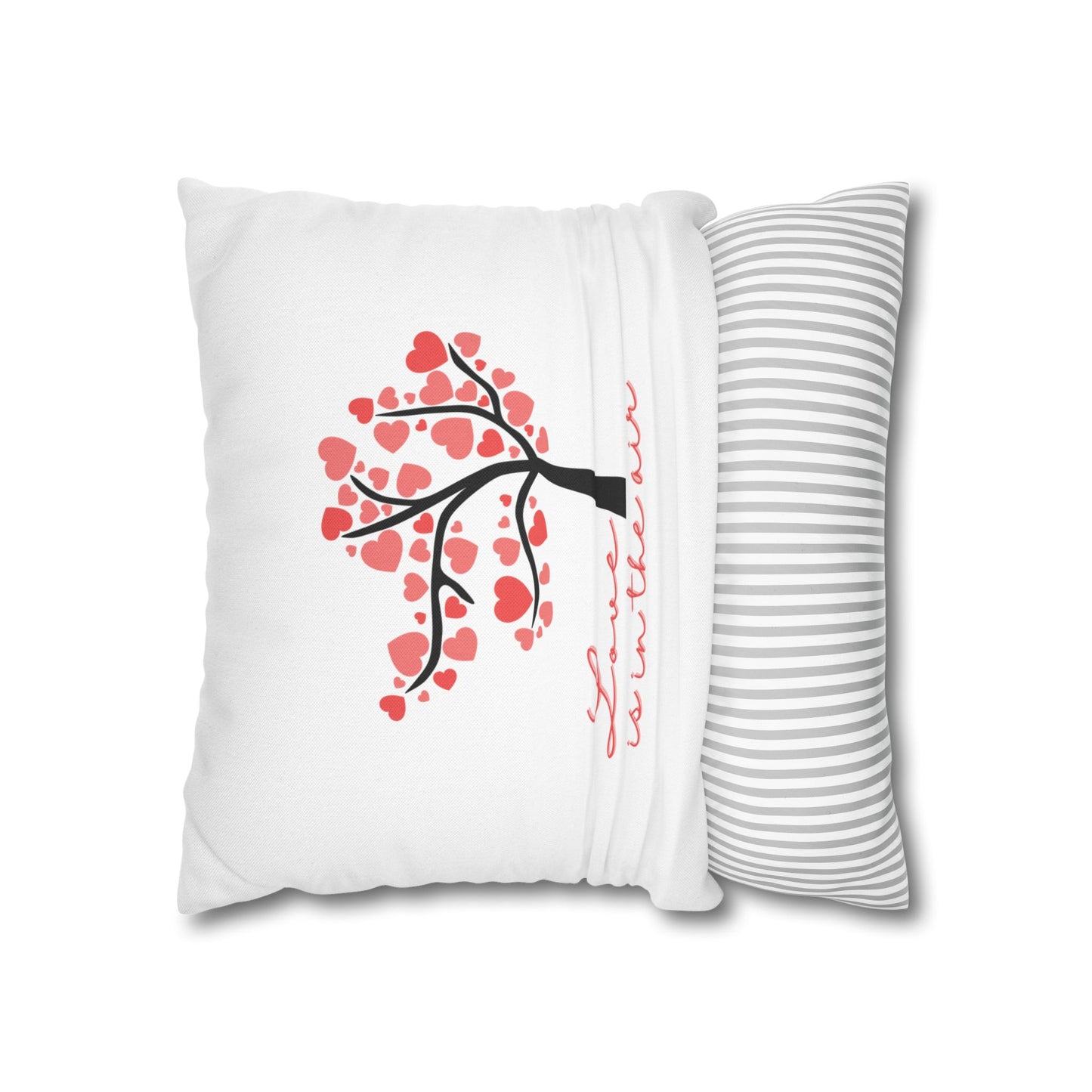 Cherry Blossom Love Is in the Air Pillowcase - Decorative Square Throw Pillow Cover