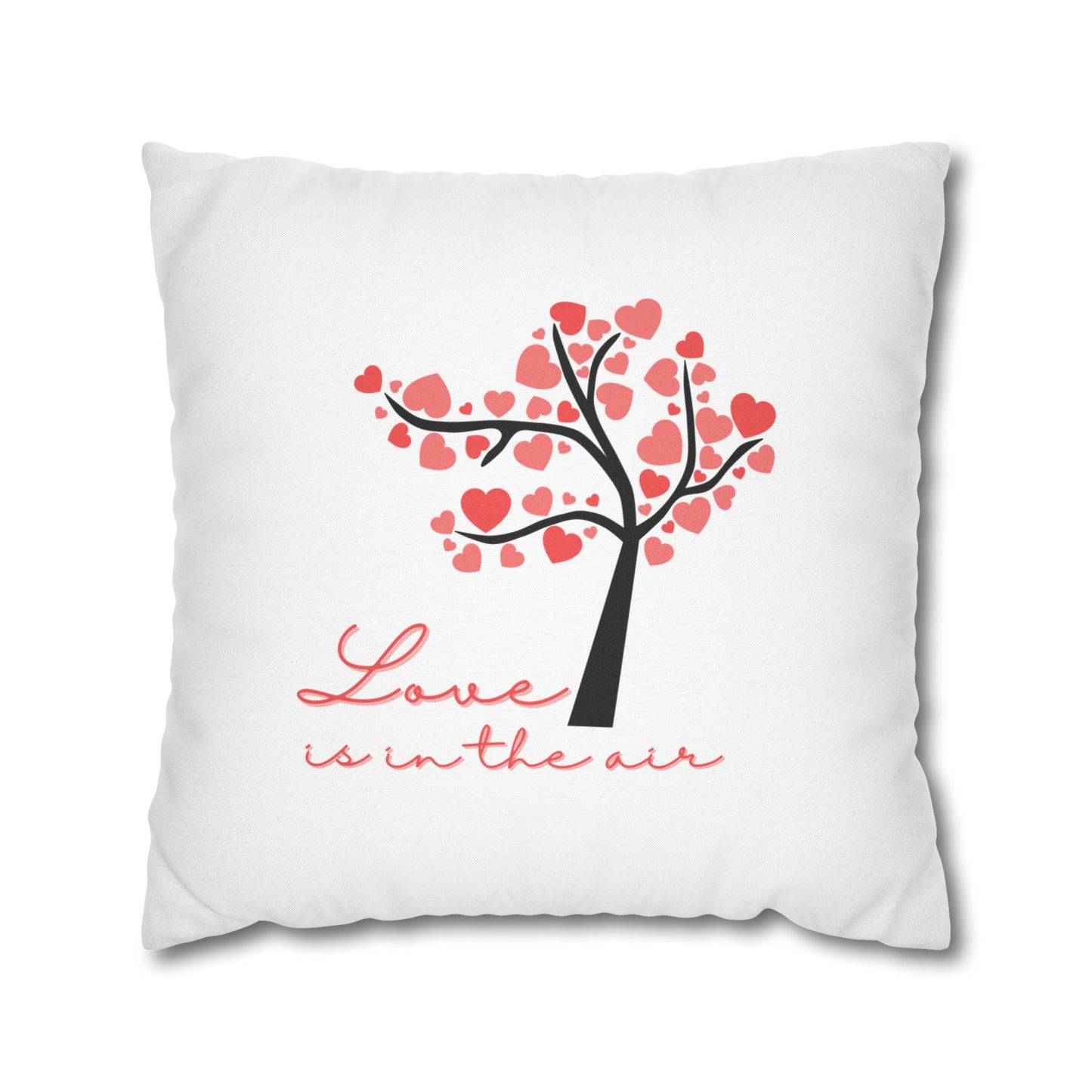 Cherry Blossom Love Is in the Air Pillowcase - Decorative Square Throw Pillow Cover