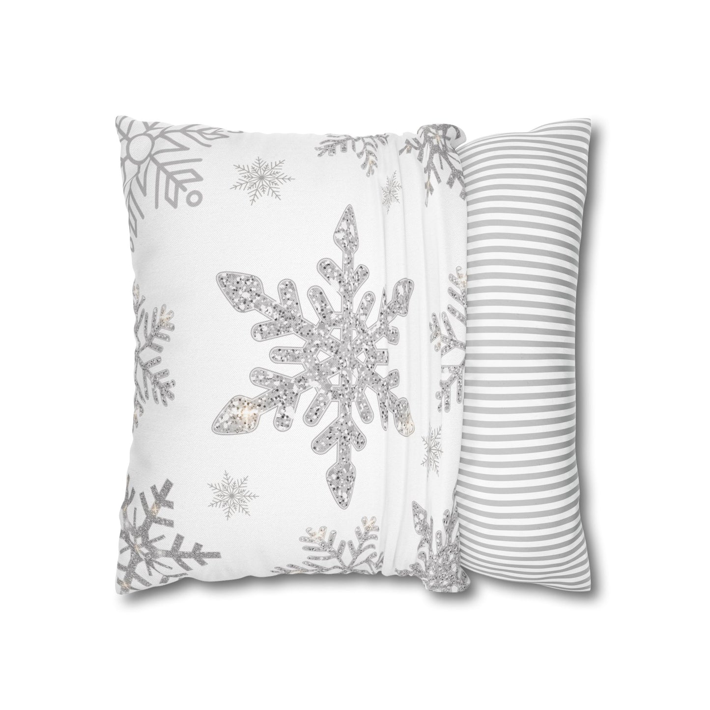 Square Pillowcase Snowflake Design