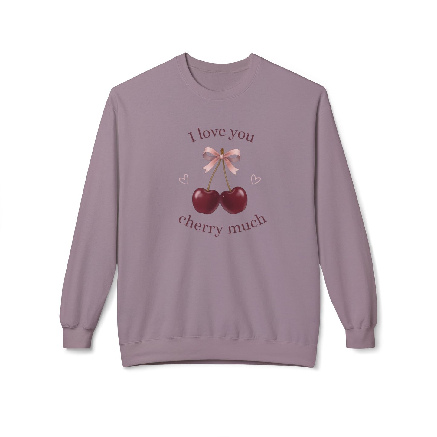 I Love You Cherry Much Unisex Fleece Crewneck Sweatshirt