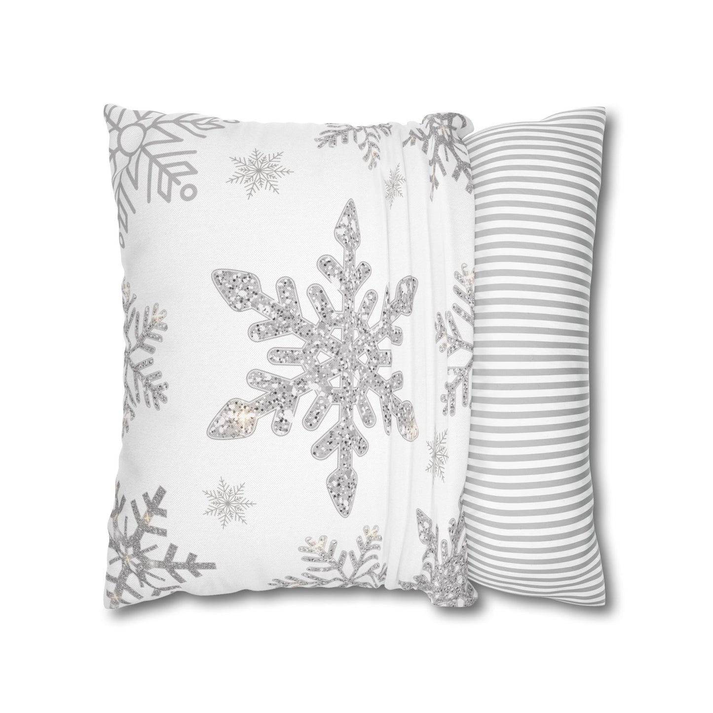 Square Pillowcase Snowflake Design