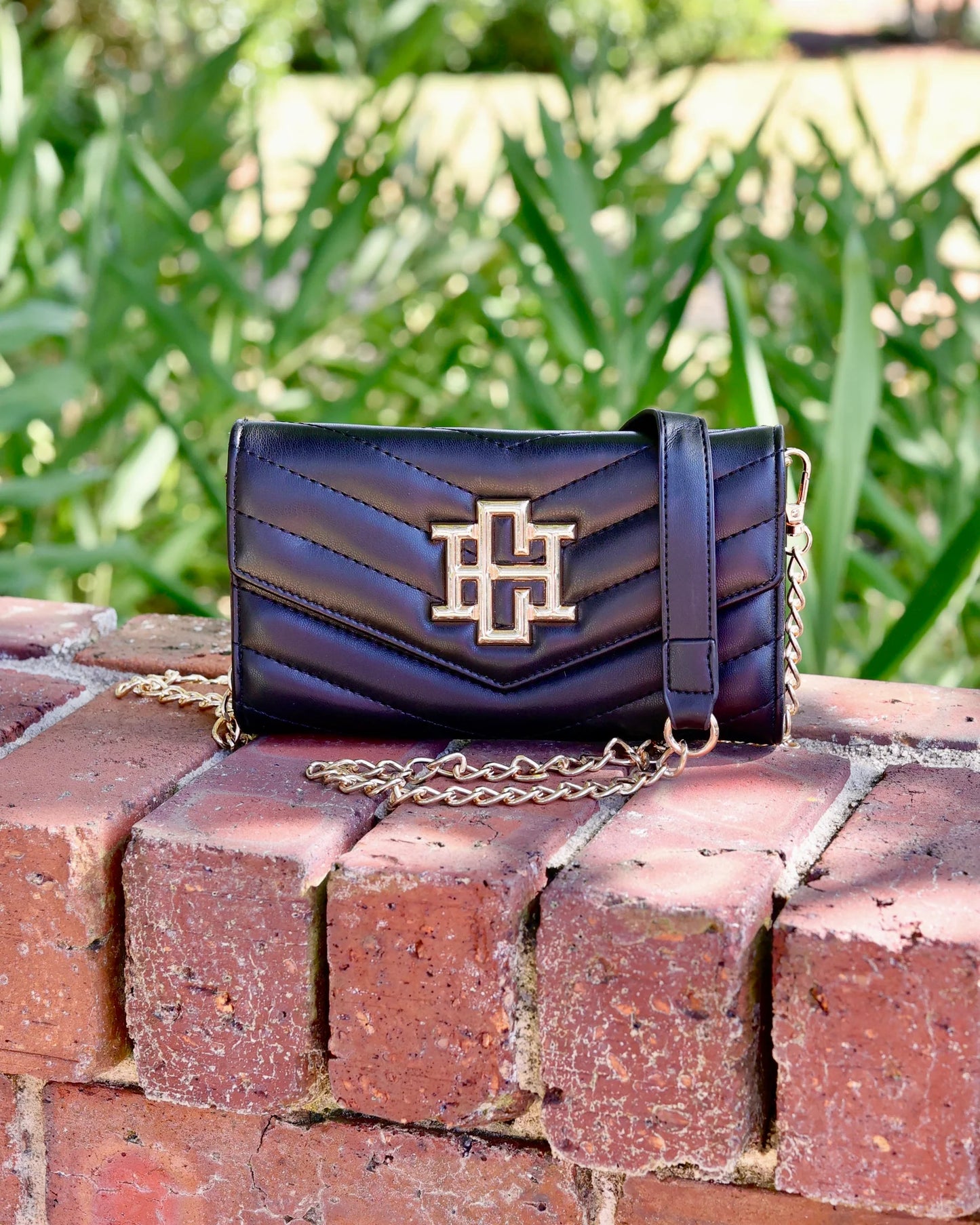 Black Crossbody Wallet - Women's Vegan Leather Phone Purse