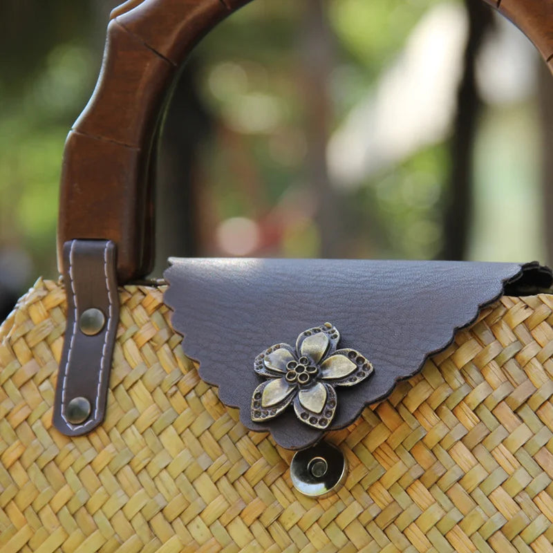 Vintage Style luxury Straw handbag