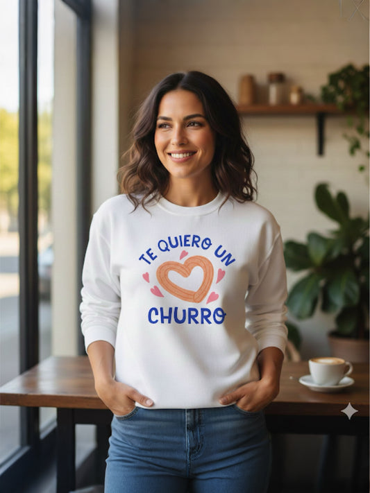 Te Quiero Un Churro Unisex Fleece Crewneck Sweatshirt