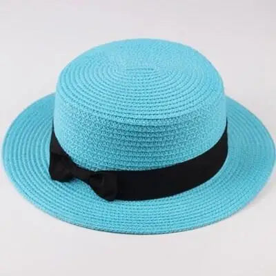 Elegant Straw Natural Summer Mom-daughter Bucket hat