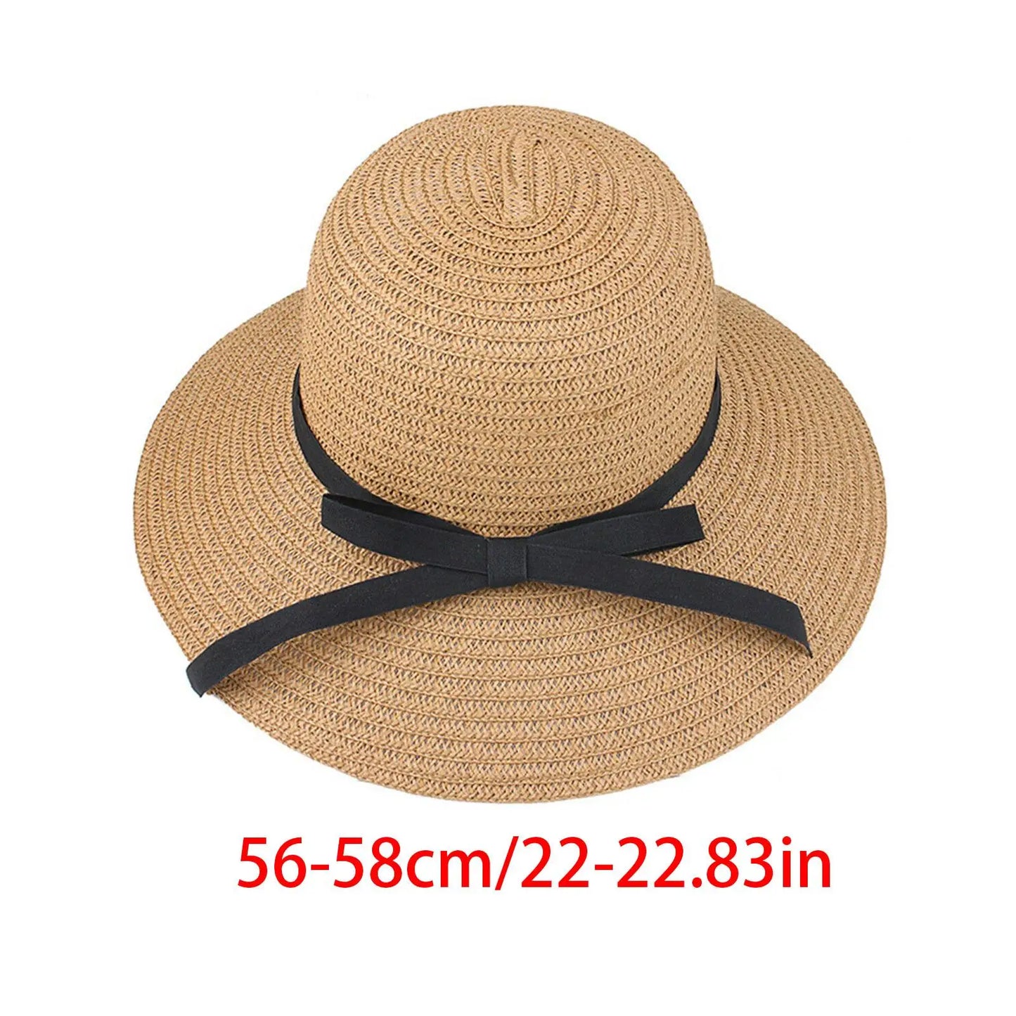 Summer Straw Hat Big Wide Brim Foldable and lightweight