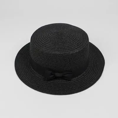 Elegant Straw Natural Summer Mom-daughter Bucket hat