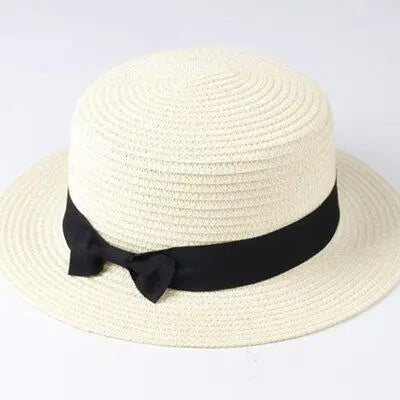 Elegant Straw Natural Summer Mom-daughter Bucket hat