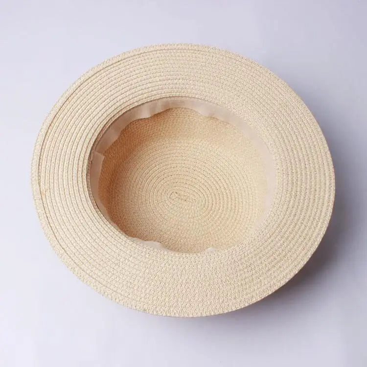 Elegant Straw Natural Summer Mom-daughter Bucket hat