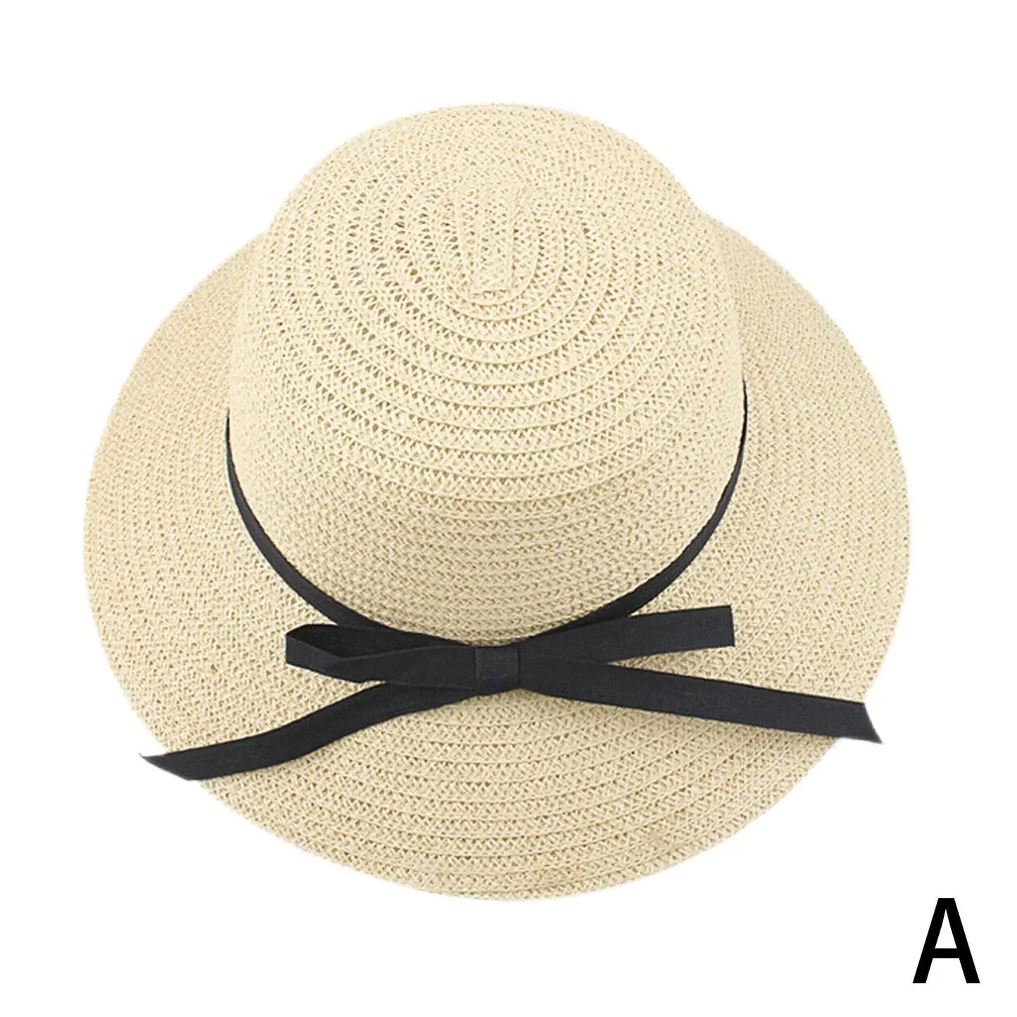 Summer Straw Hat Big Wide Brim Foldable and lightweight
