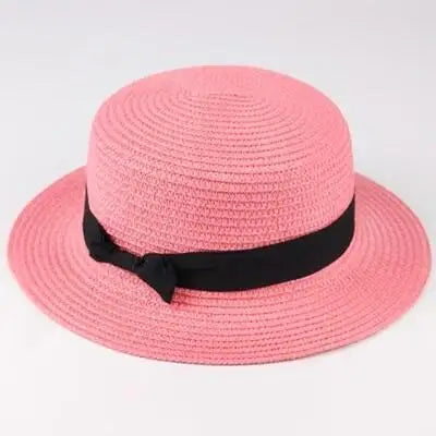 Elegant Straw Natural Summer Mom-daughter Bucket hat