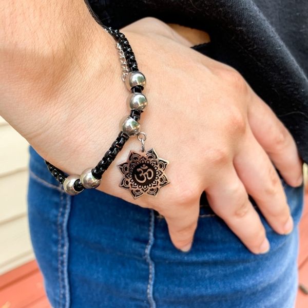 <transcy>Pulsera de flor de loto de yoga</transcy>