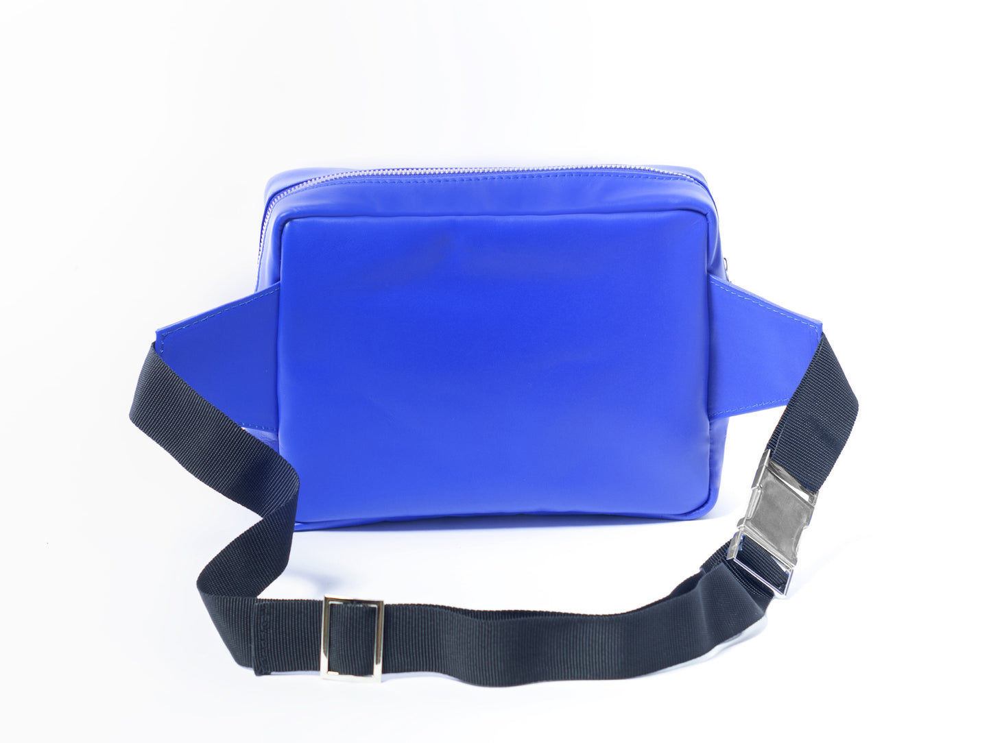 Blue Unisex Leather Belt Bag