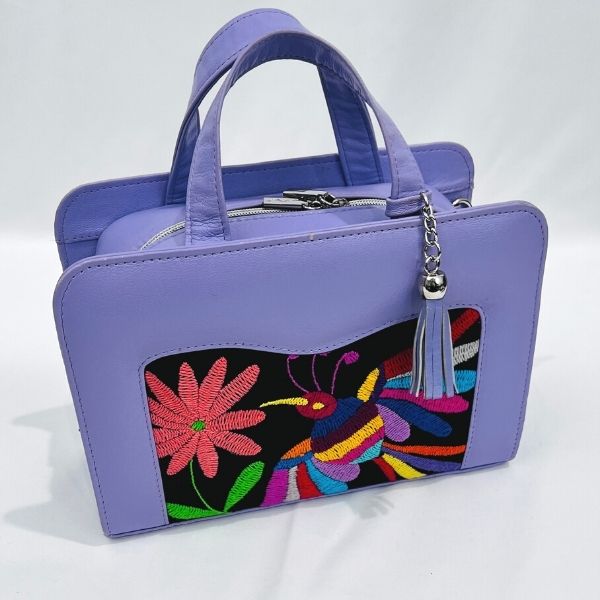 Mini clutch leather bag