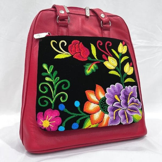 Versatile backpack & tote bag genuine leather